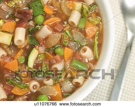 Stock Photograph - Bowl of Minestrone Soup. Fotosearch