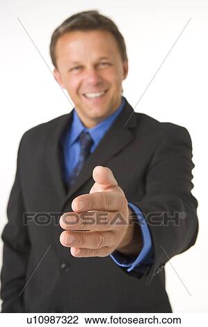 Stock Image - Businessman Greeting. Fotosearch