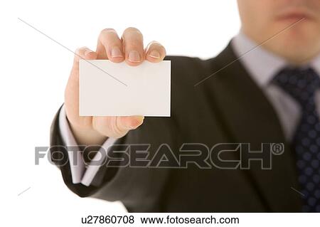 Businessman Holding Business Card View Large Photo Image Stock Photo - Businessman Holding Business Card . Fotosearch