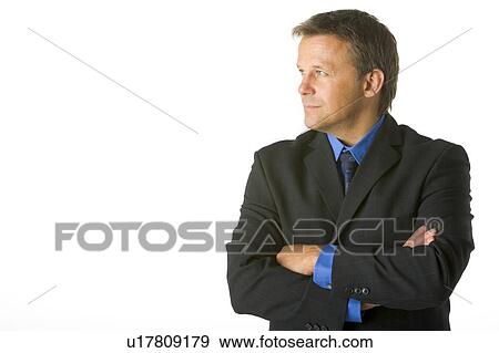 Stock Photo - Businessman Looking Sideways. Fotosearch