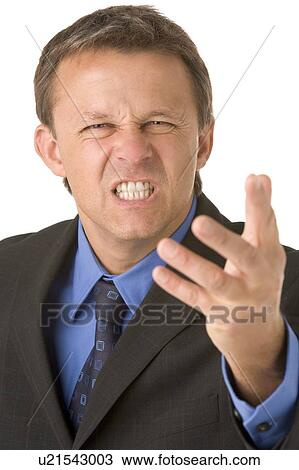 Stock Image - Businessman Very Angry. Fotosearch