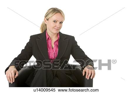 Businesswoman Sitting In Leather Chair View Large Photo Image Stock Photography - Businesswoman Sitting In Leather Chair. Fotosearch