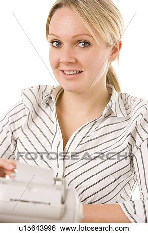 Businesswoman Using Calculator View Large Photo Image Stock Photograph - Businesswoman Using Calculator . Fotosearch