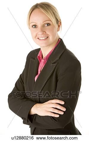 Businesswoman With Her Arms Folded View Large Photo Image Stock Photograph - Businesswoman With Her Arms Folded . Fotosearch
