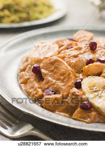 Chicken Kashmiri on a Pewter Plate with Pilau Rice View Large Photo Image Stock Photo - Chicken Kashmiri on a Pewter Plate with Pilau Rice. Fotosearch