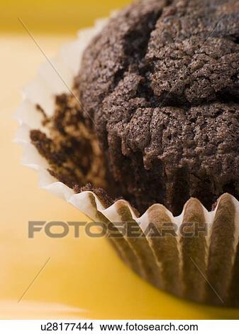 Chocolate Chip Muffin On A Plate View Large Photo Image Picture - Chocolate Chip Muffin On A Plate. Fotosearch