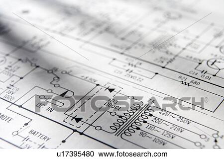 Stock Image - Circuit Diagram. Fotosearch