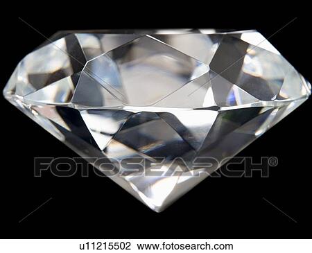 Stock Image - Close-Up Of Flawless Diamond. Fotosearch