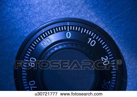 Stock Photo - Close-Up Of Safe Dial. Fotosearch