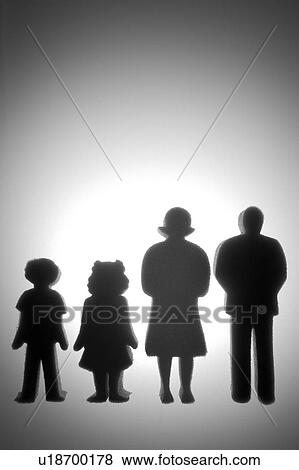 Stock Photo - Colorful Family Shaped Cut Outs. Fotosearch