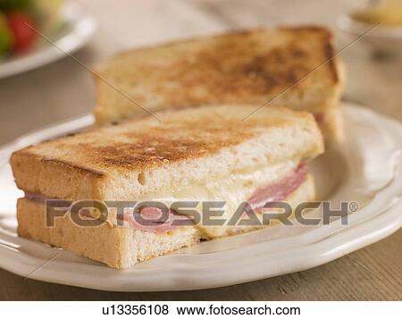 Croque Monsieur View Large Photo Image Stock Photo - Croque Monsieur. Fotosearch