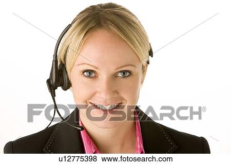 Customer Service Representative With Headset View Large Photo Image Stock Photo - Customer Service Representative With Headset. Fotosearch