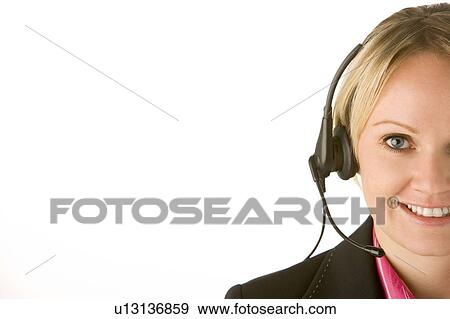 Customer Service Representative With Headset View Large Photo Image Stock Photo - Customer Service Representative With Headset. Fotosearch