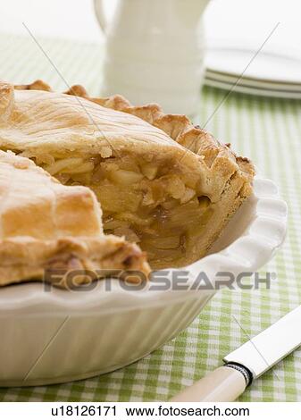 Stock Image - Deep Apple Pie In A Dish. Fotosearch
