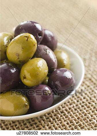 Dish of marinated Olives View Large Photo Image Stock Image - Dish of marinated Olives. Fotosearch