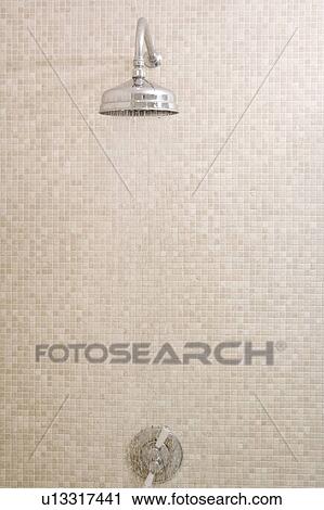 Empty shower with running water View Large Photo Image Stock Image - Empty shower with running water. Fotosearch
