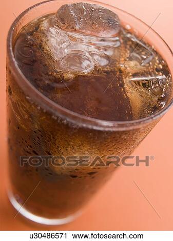 Glass of Cola with Ice Cubes View Large Photo Image Stock Image - Glass of Cola with Ice Cubes. Fotosearch