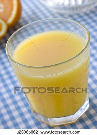 Glass Of Freshly Squeezed Orange Juice View Large Photo Image Stock Image - Glass Of Freshly Squeezed Orange Juice. Fotosearch