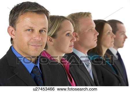 Group Of Business People In A Line Looking View Large Photo Image Stock Photograph - Group Of Business People In A Line Looking. Fotosearch