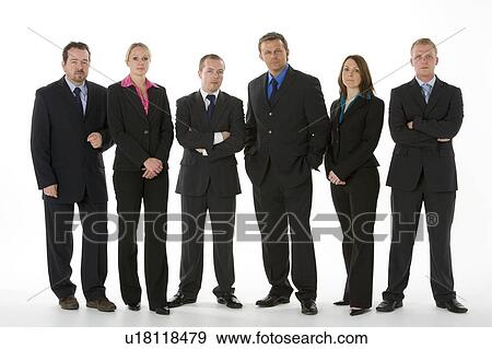 Group Of Business People Standing In A Line View Large Photo Image Stock Photo - Group Of Business People Standing In A Line . Fotosearch