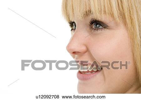 Head shot of woman smiling View Large Photo Image Stock Photo - Head shot of woman smiling. Fotosearch