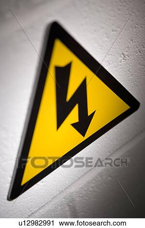Stock Image - High Voltage Sign. Fotosearch