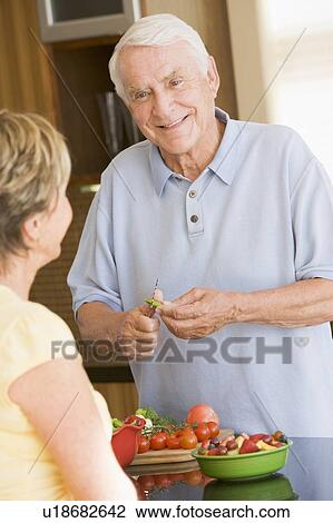 Husband And Wife Preparing Vegetables View Large Photo Image Stock Image - Husband And Wife Preparing Vegetables . Fotosearch