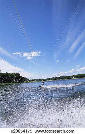 Man waterskiing View Large Photo Image Stock Photography - Man waterskiing. Fotosearch