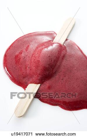 Melted Popsicle And Stick View Large Photo Image Stock Image - Melted Popsicle And Stick. Fotosearch