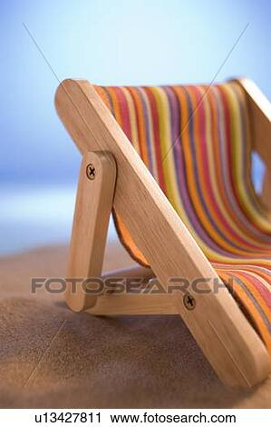 Miniature Deck Chair On Sand View Large Photo Image Stock Image - Miniature Deck Chair On Sand. Fotosearch