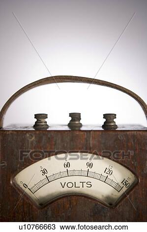 Stock Image - Old Fashioned Portable Meter. Fotosearch