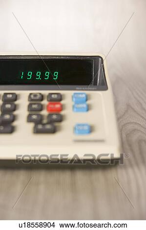 Picture - Outdated Calculator. Fotosearch