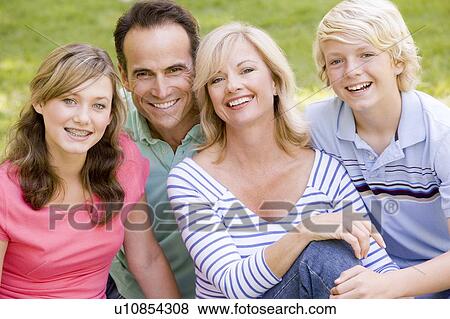 Stock Photo - Portrait Of A Family. Fotosearch
