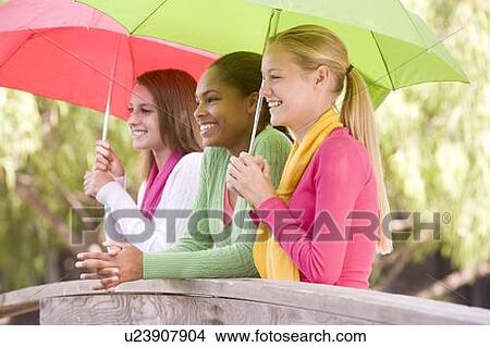 Picture - Portrait Of A Group Of Teenage Girls. Fotosearch