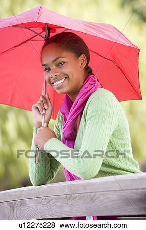 Portrait Of Teenage Girl Outdoors View Large Photo Image Stock Photo - Portrait Of Teenage Girl Outdoors . Fotosearch