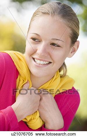 Portrait Of Teenage Girl Outdoors View Large Photo Image Stock Photography - Portrait Of Teenage Girl Outdoors . Fotosearch