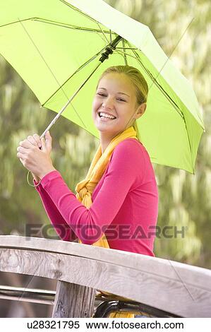 Stock Photography - Portrait Of Teenage Girl Outdoors . Fotosearch