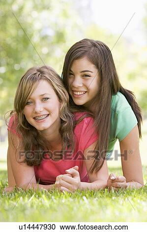 Stock Image - Portrait Of Teenage Girls. Fotosearch