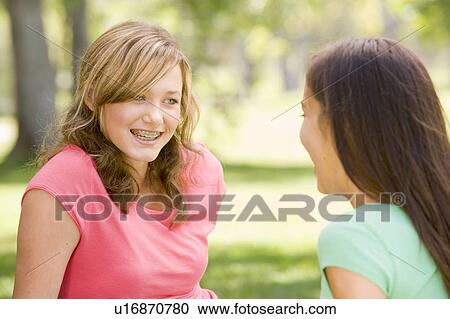 Stock Image - Portrait Of Teenage Girls. Fotosearch