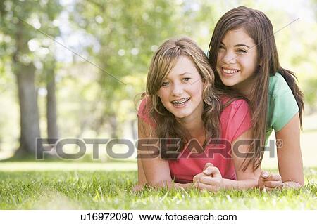 Stock Image - Portrait Of Teenage Girls. Fotosearch