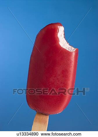Red Ice Block With A Bite Taken View Large Photo Image Stock Image - Red Ice Block With A Bite Taken. Fotosearch