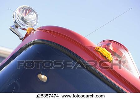 Picture - Shot of the top corner of a fire engine. Fotosearch