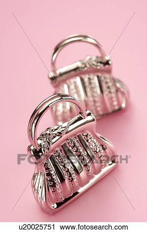 Silver Handbag Ornaments View Large Photo Image Stock Image - Silver Handbag Ornaments. Fotosearch