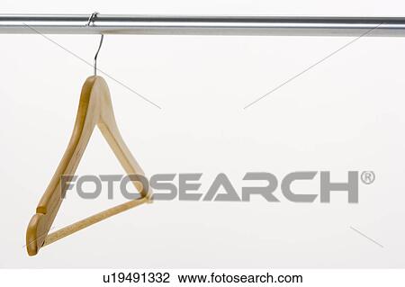 Single Coat Hanger On Rail View Large Photo Image Stock Image - Single Coat Hanger On Rail. Fotosearch