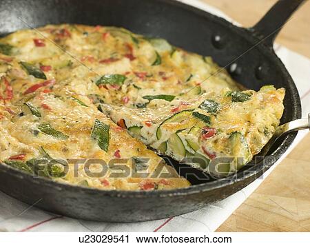 Slice of Courgette Fritatta View Large Photo Image Stock Image - Slice of Courgette Fritatta. Fotosearch