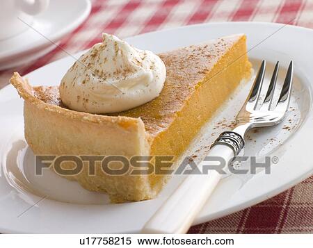 Slice Of Pumpkin Pie With Whipped Cream View Large Photo Image Stock Photography - Slice Of Pumpkin Pie With Whipped Cream. Fotosearch