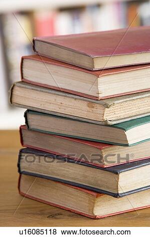Stock Photo - Stack Of Books On Table. Fotosearch