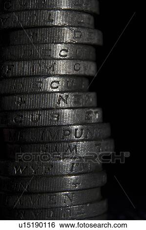Stock Photograph - Stock Of Coins. Fotosearch