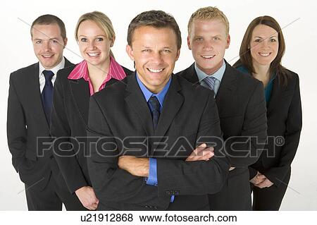 Stock Photo - Team Of Business People Smiling. Fotosearch
