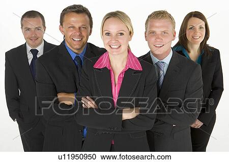 Stock Image - Team Of Friendly Business People. Fotosearch